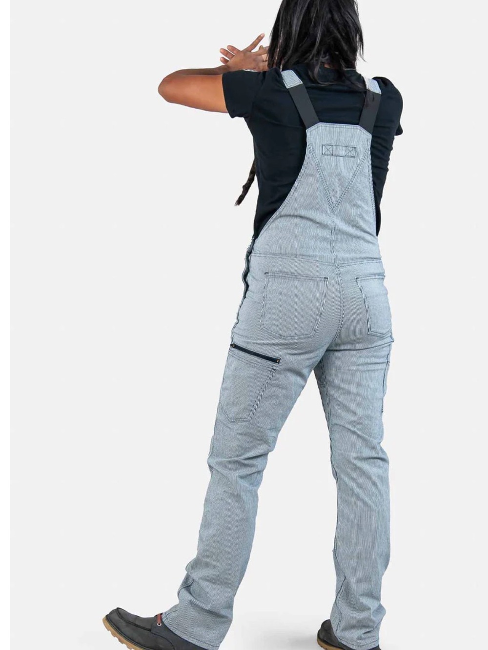 Dovetail Workwear - Freshly Overalls, Indigo Stripe Denim - Picture 2 of 11